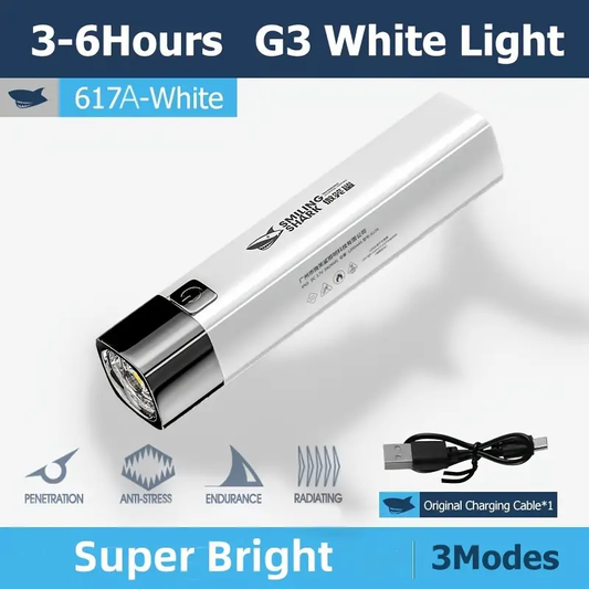 Smiling Shark 617A Portable Mini Flashlight with Power Bank